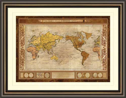 World Map Brown